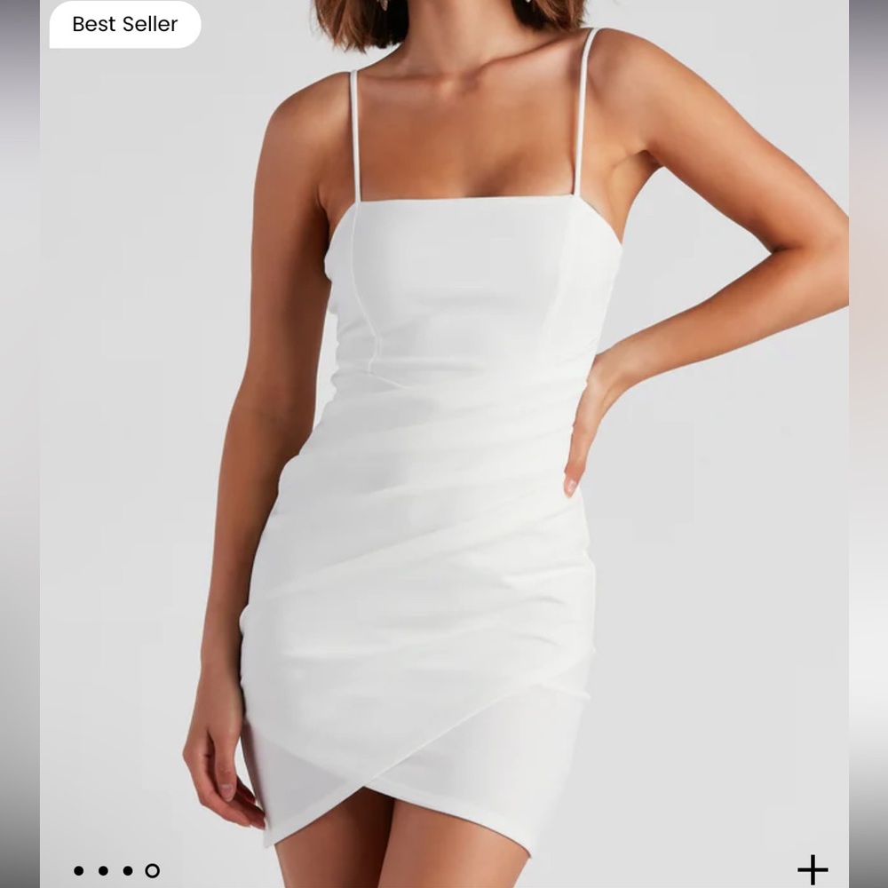 White mini formal dress